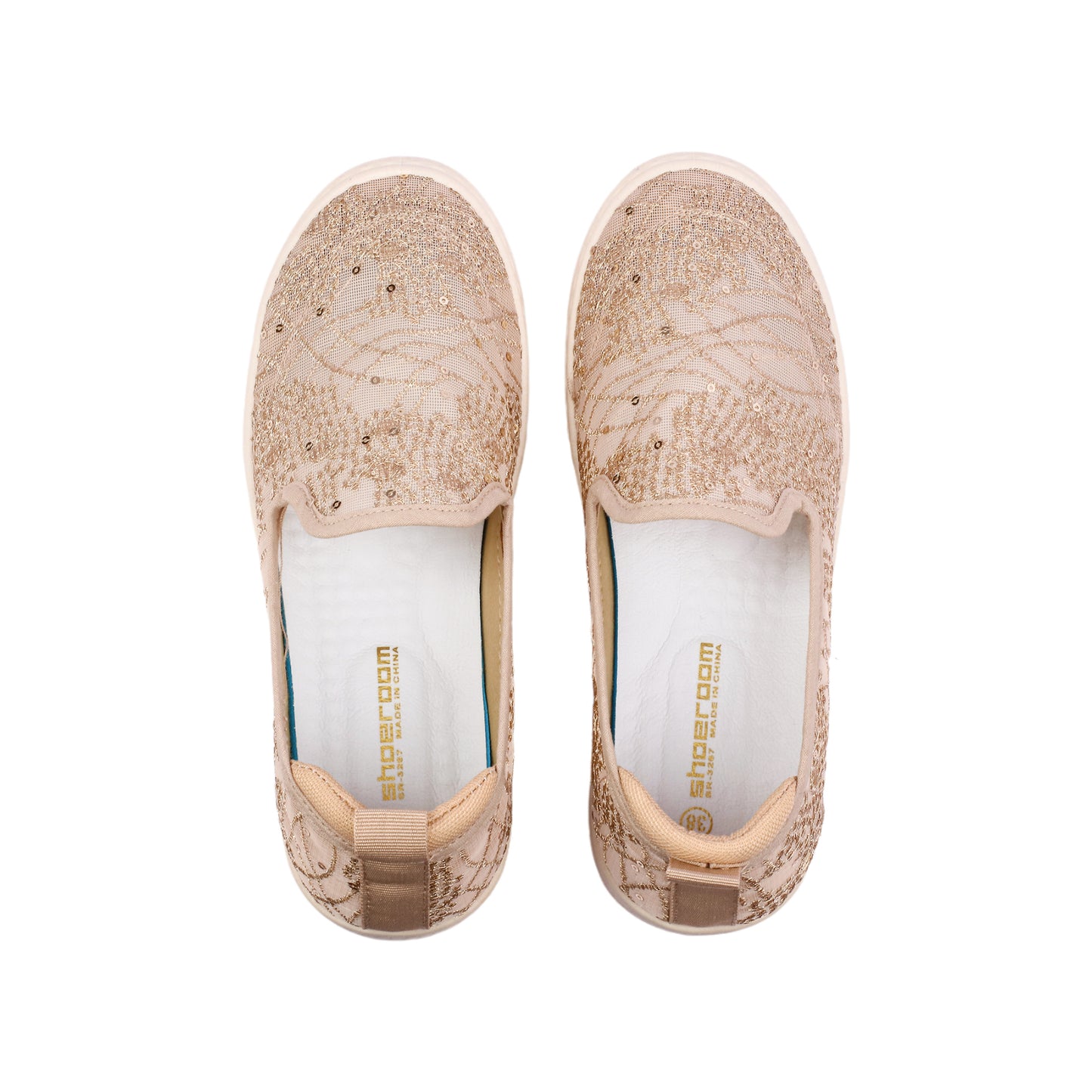 Slip-on Shoes Embellished with Sequins