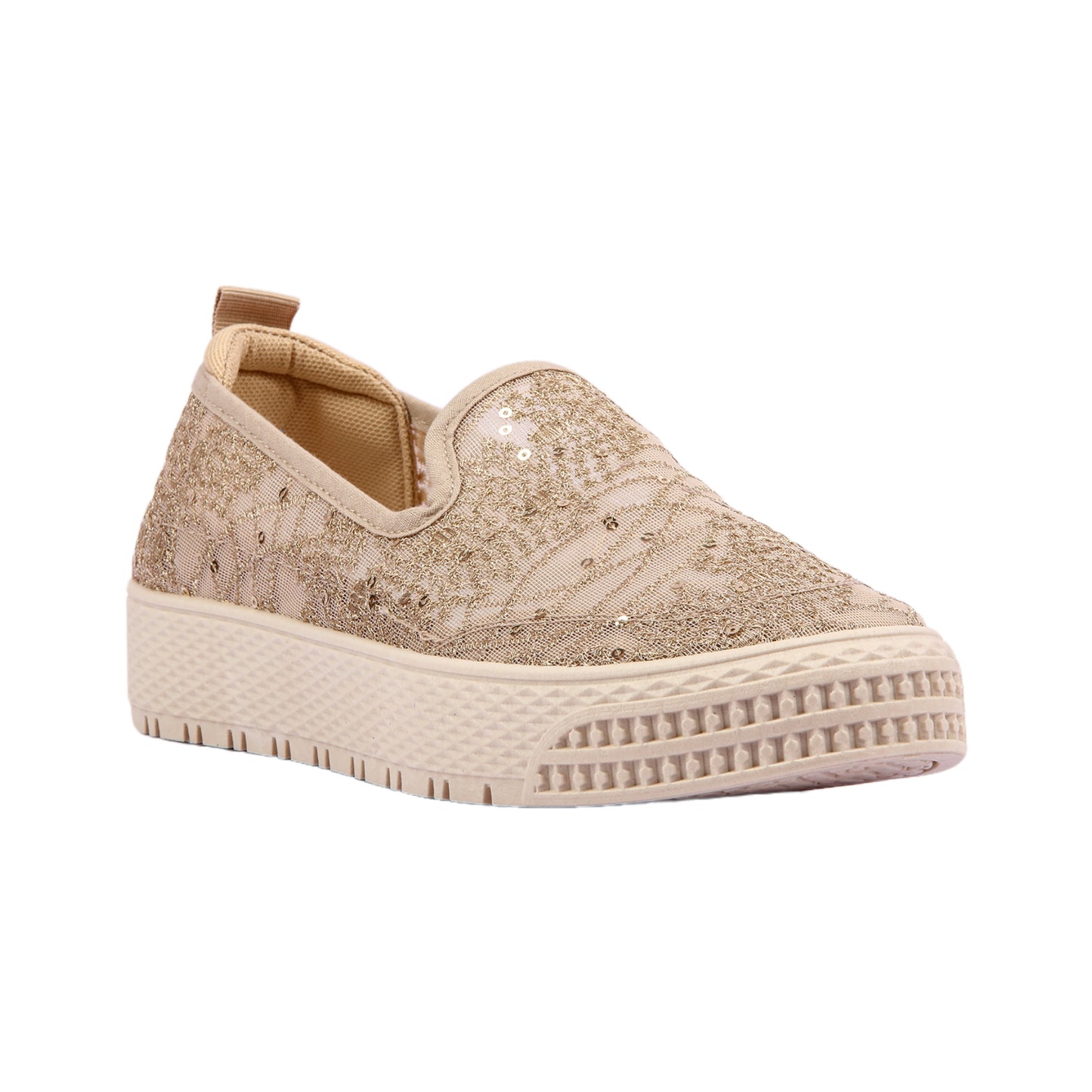 Slip-on Shoes Embellished with Sequins