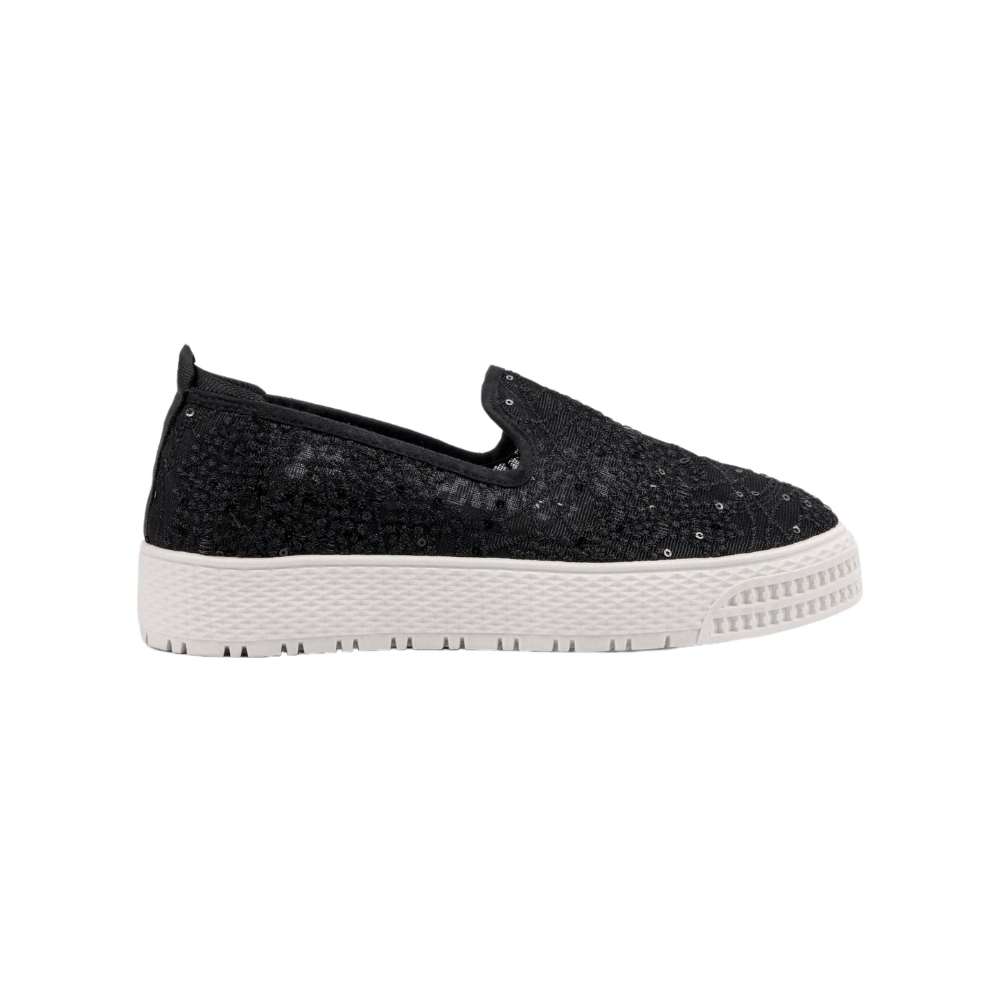 Slip-on Shoes Embellished with Sequins