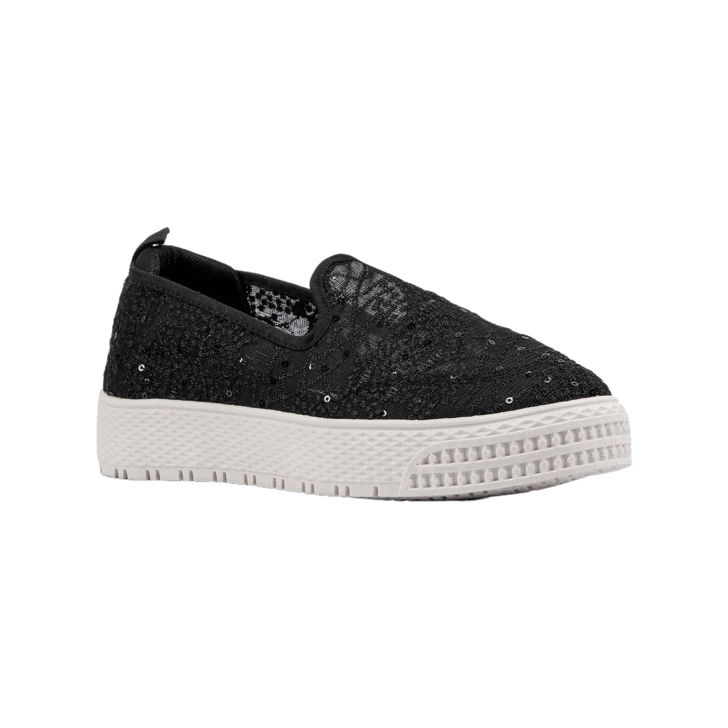 Slip-on Shoes Embellished with Sequins
