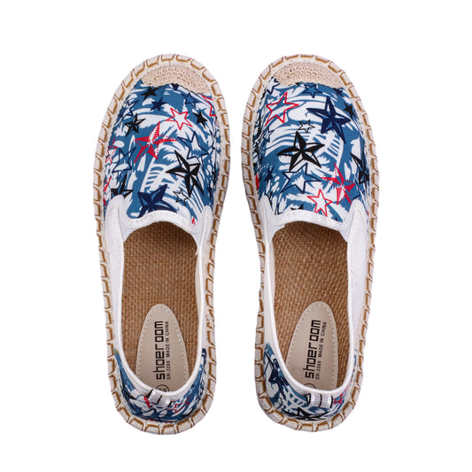 Printed Flat Espadrille Shoes