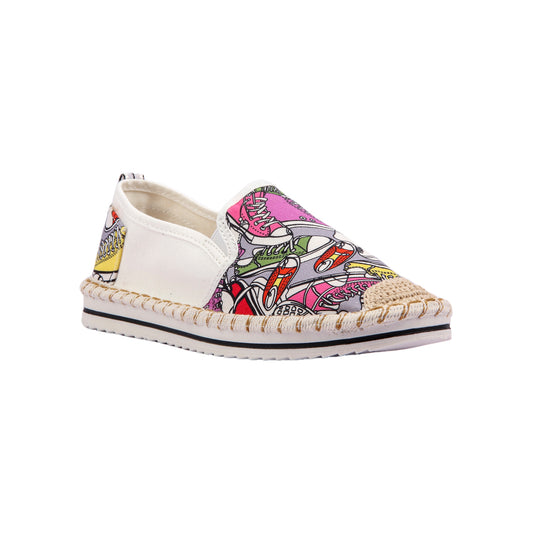 Printed Flat Espadrille Shoes