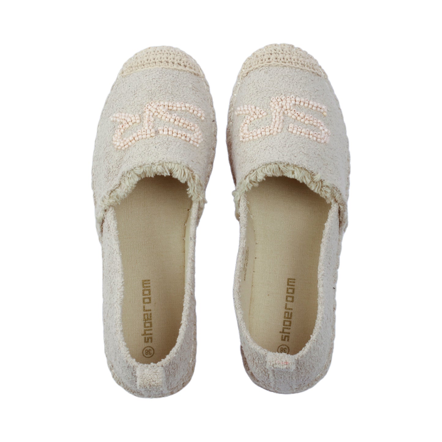 Beaded Espadrille Shoes with Fringe