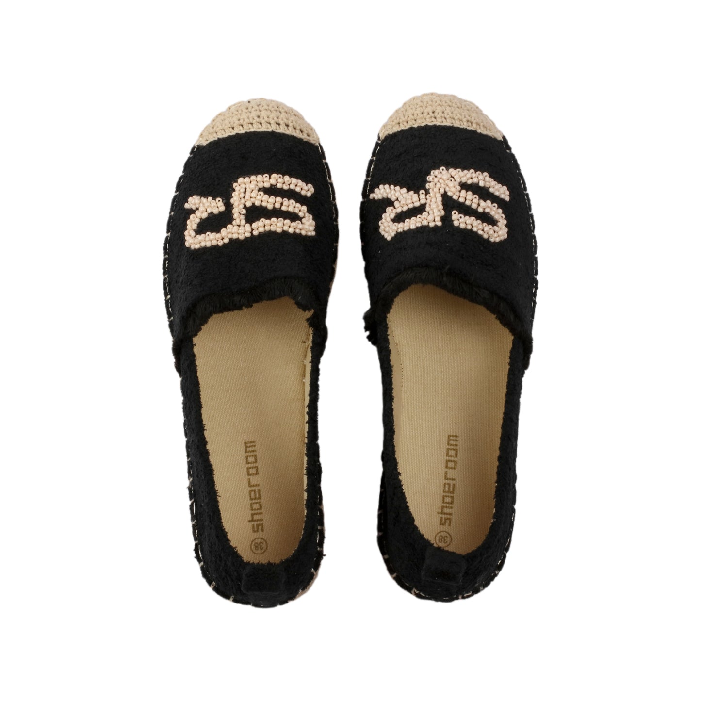 Beaded Espadrille Shoes with Fringe