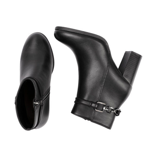 حذاء نصف بوت جلدي بكعب