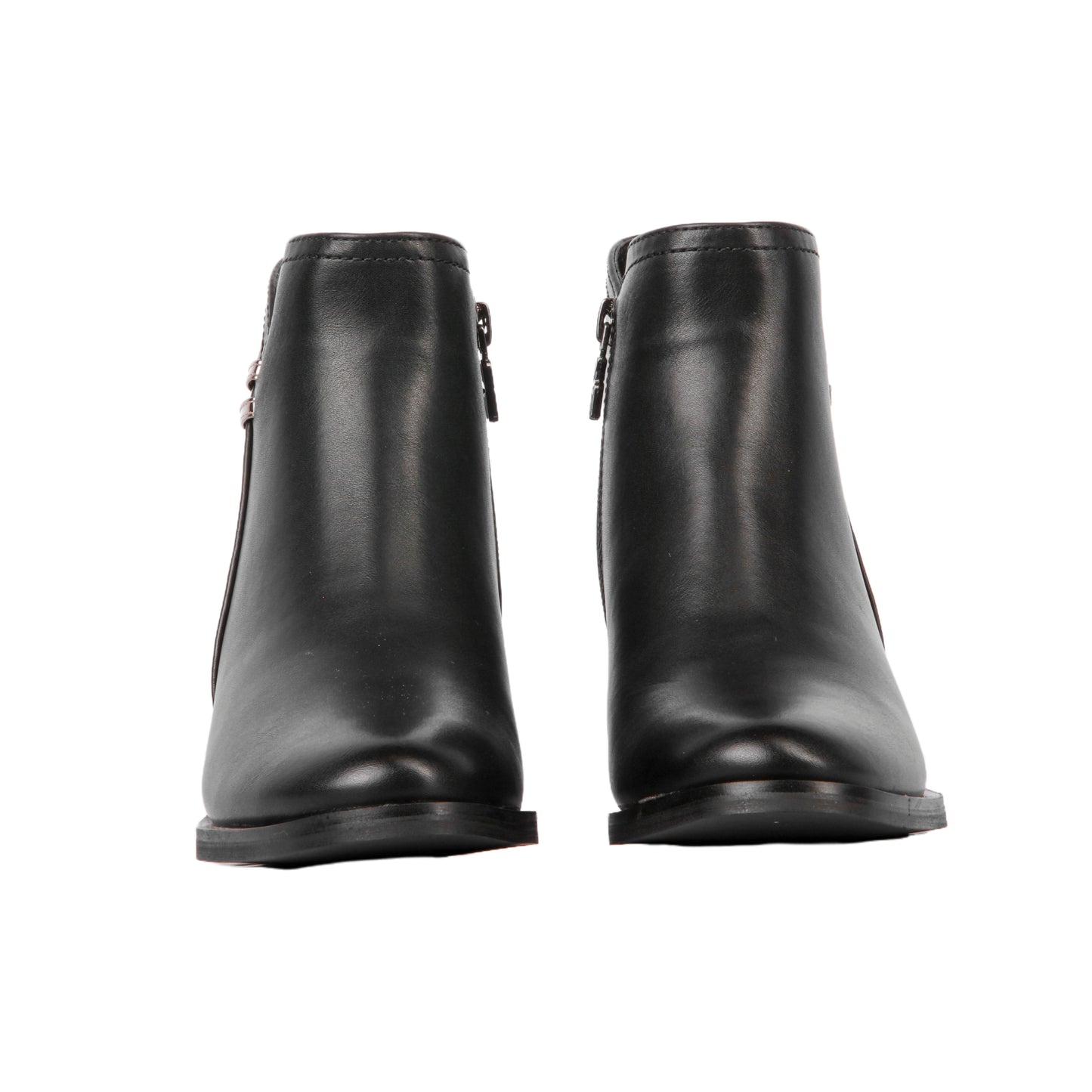 Block Heel Side Zipper Ankle Boot