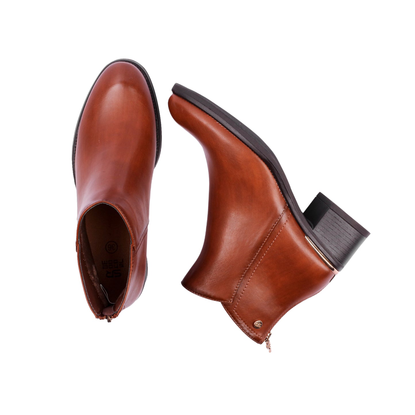 Back Zipper Half Boot - 5 CM