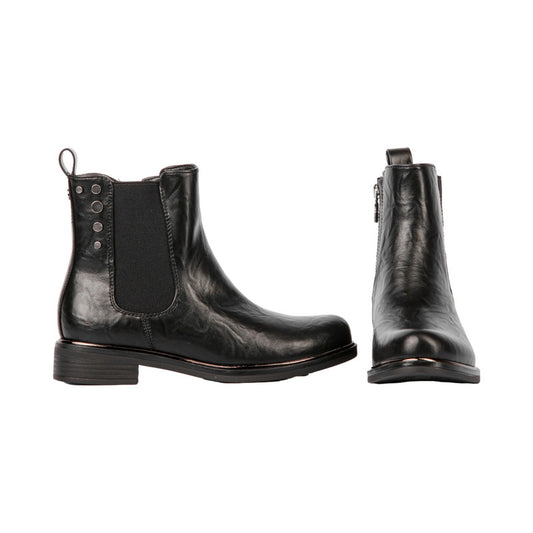 حذاء نصف مطاطي جانبي مع سحاب