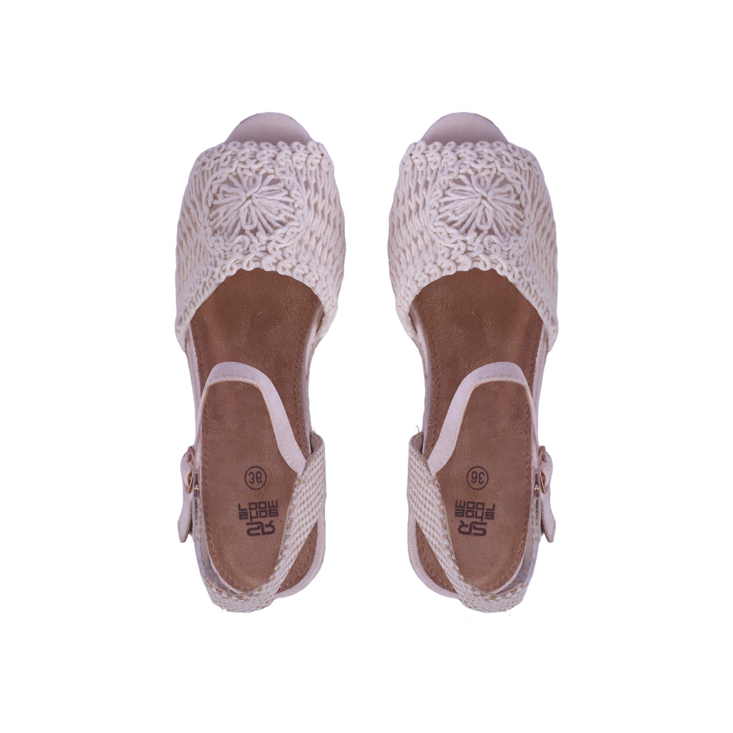 Burlap Wedge Heel Sandal