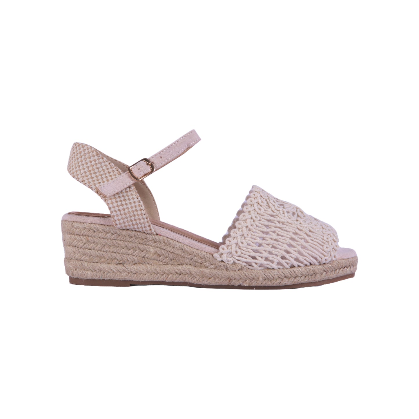 Burlap Wedge Heel Sandal