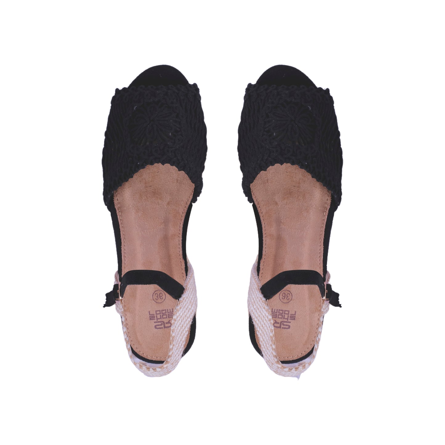 Burlap Wedge Heel Sandal