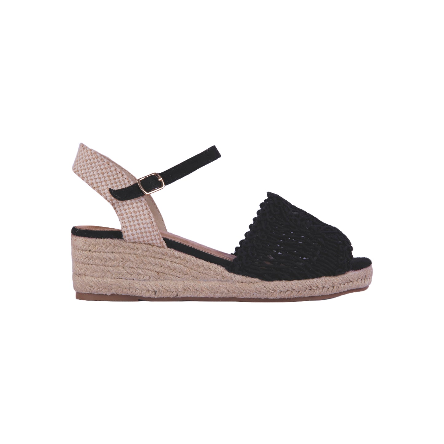 Burlap Wedge Heel Sandal