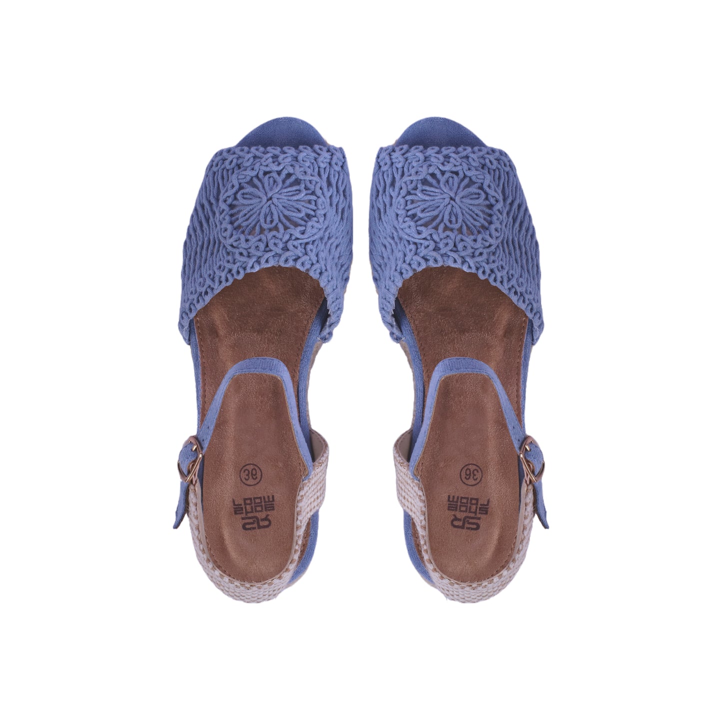 Burlap Wedge Heel Sandal