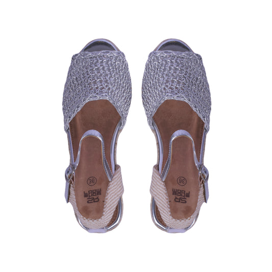 Shiny Sandal with Wedge Heels