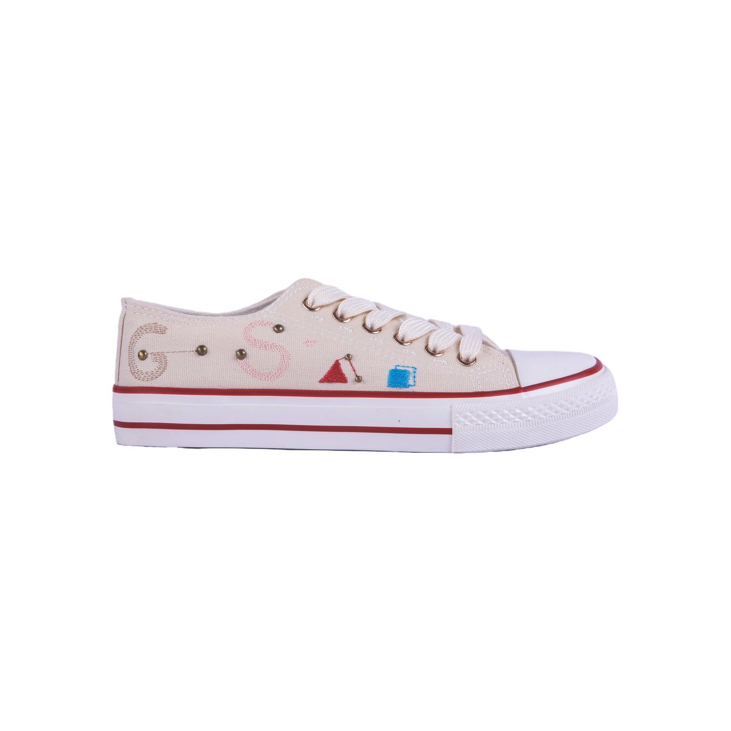 Embroidered Canvas Sneakers