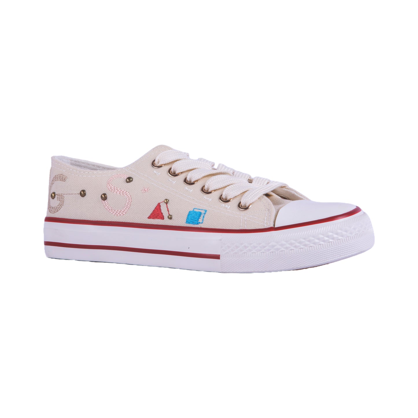Embroidered Canvas Sneakers