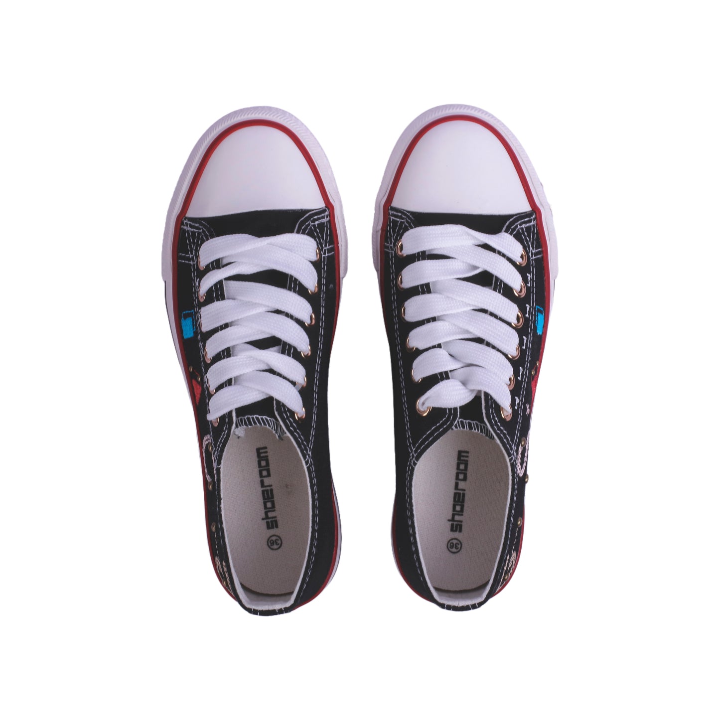 Embroidered Canvas Sneakers