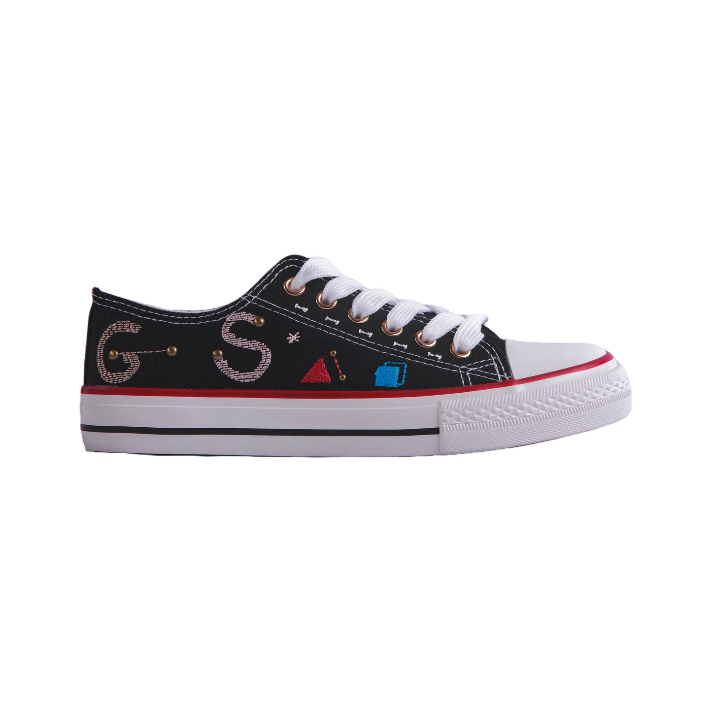 Embroidered Canvas Sneakers