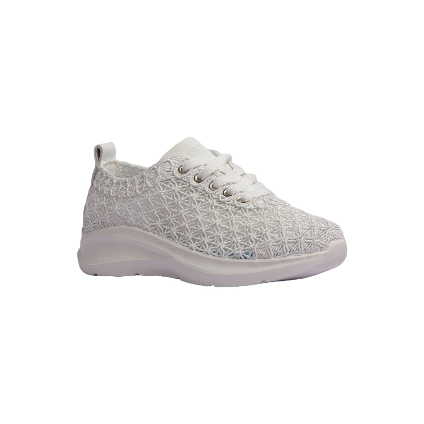 Textured Knit Lace-Up Sneakers