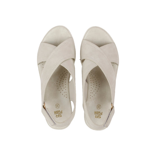 Wedge Sandal with Hook & Loop Closure