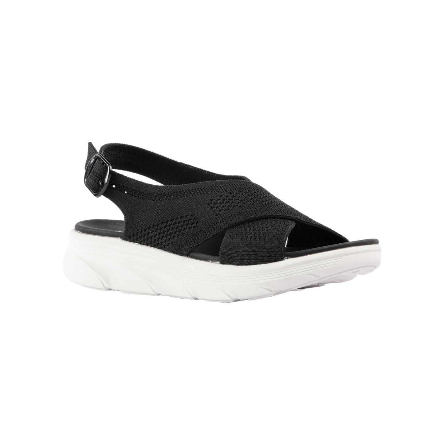 Side Buckle Criss Cross Sandal