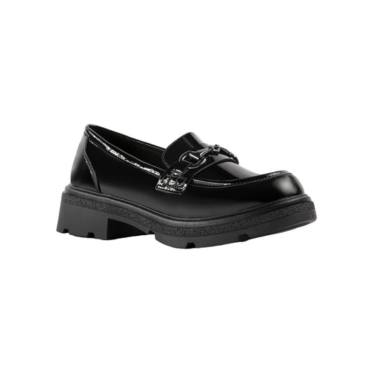Patent Leather Simple Heel Loafer