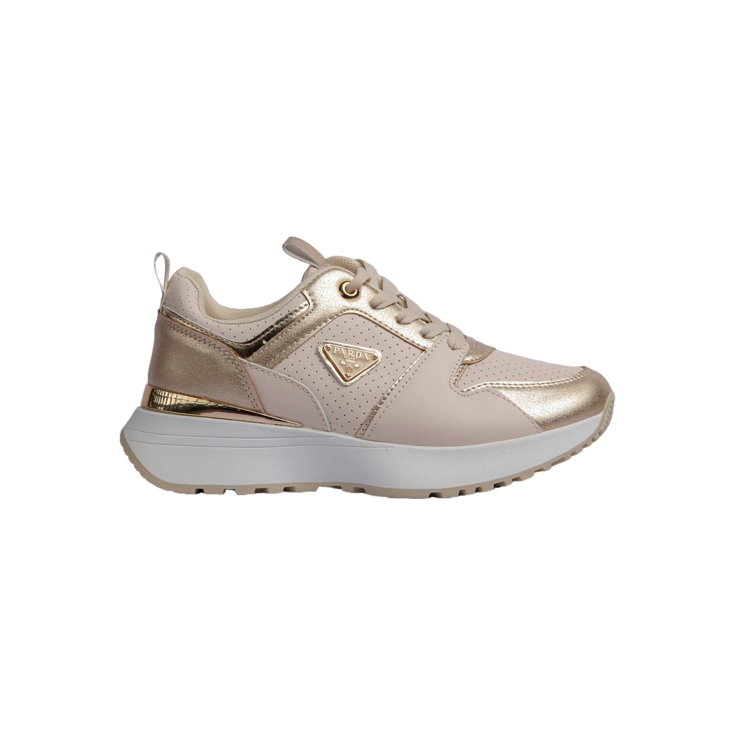 Shiny Lace-up Sneakers