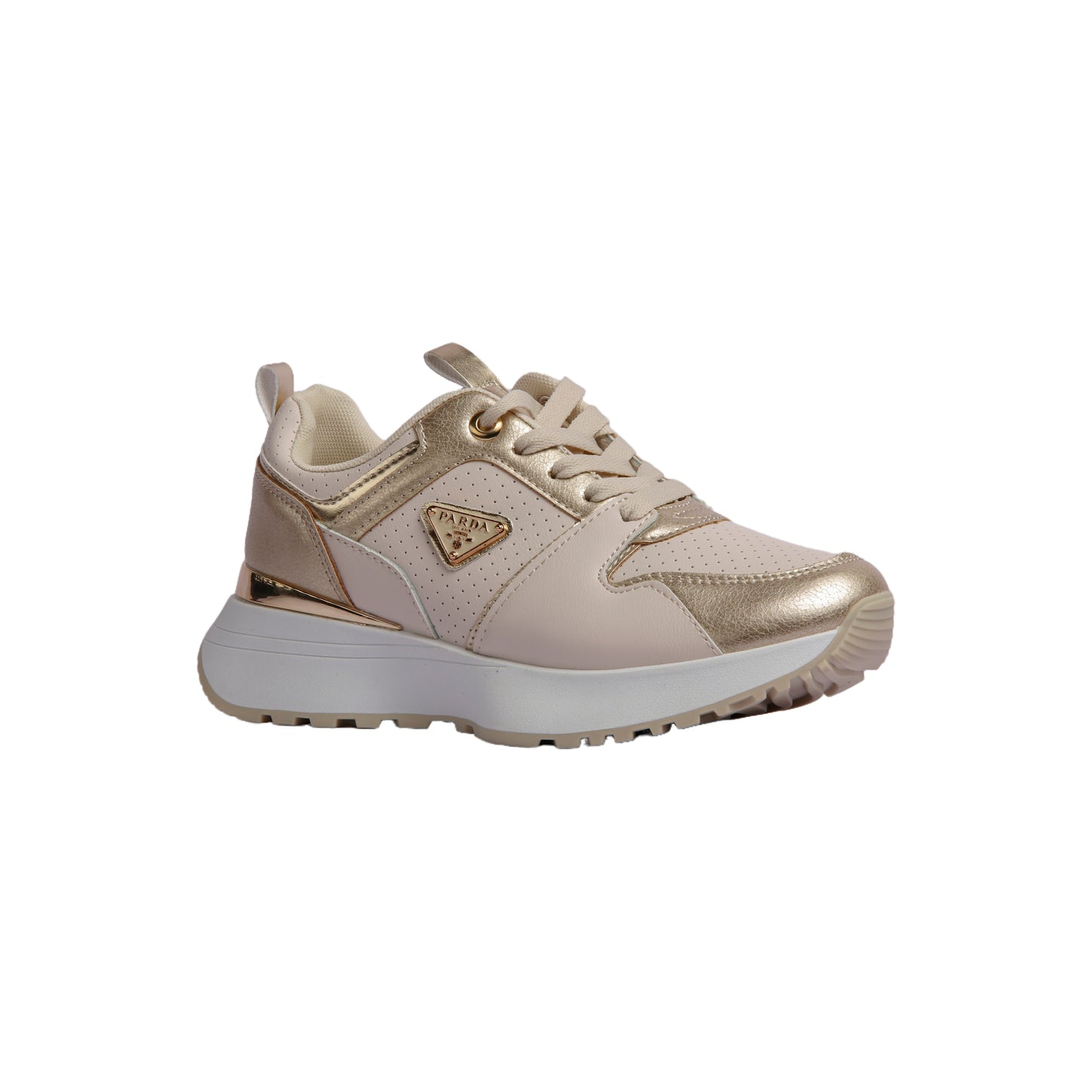 Shiny Lace-up Sneakers