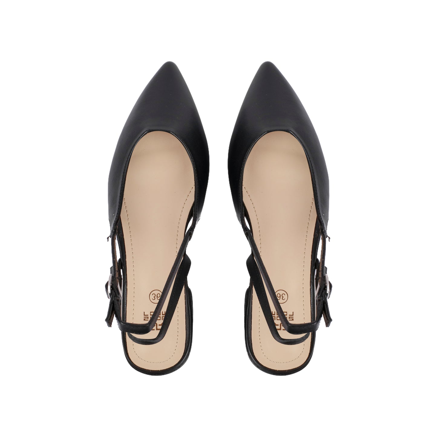 Double Buckle Slingback Shoes