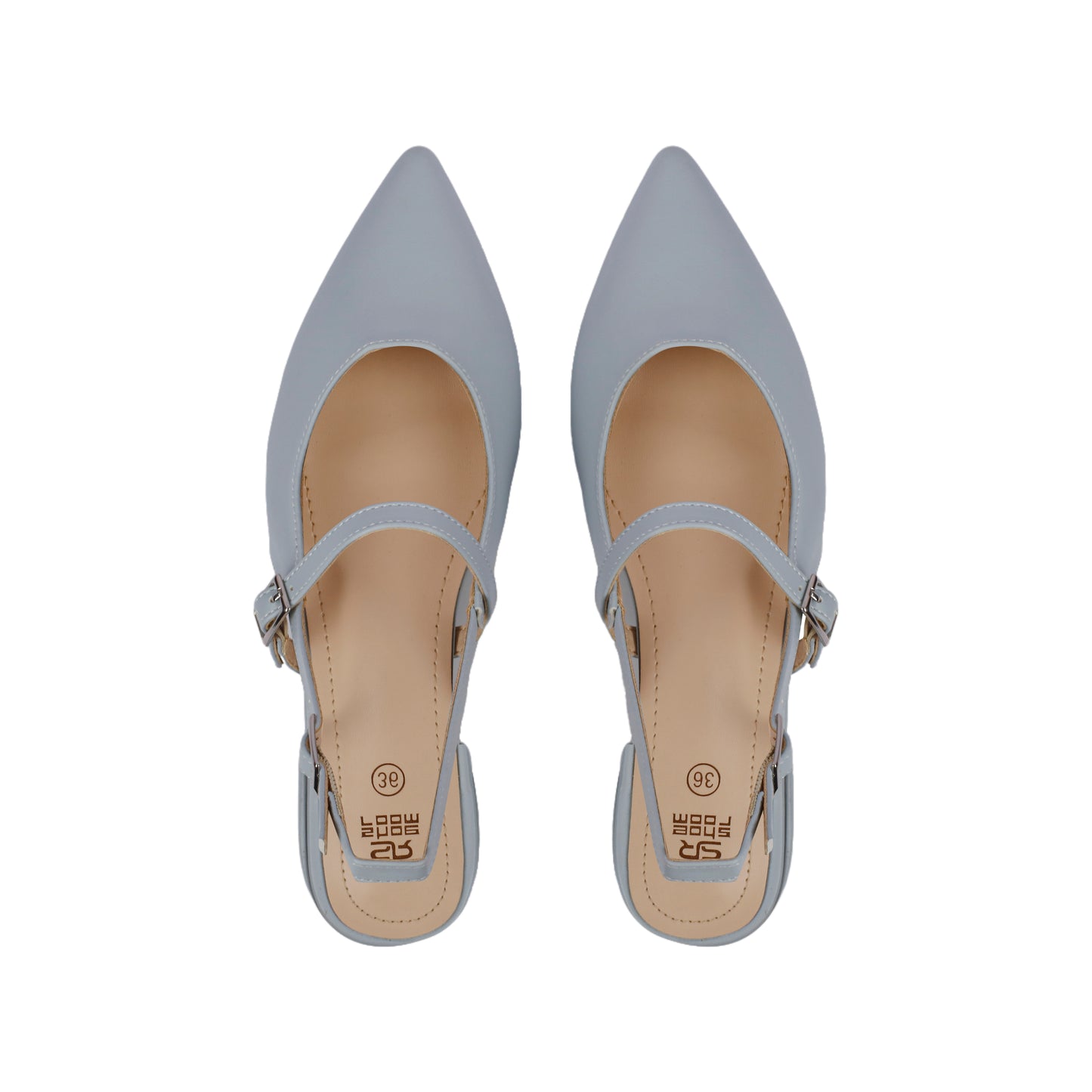 Double Buckle Slingback Shoes
