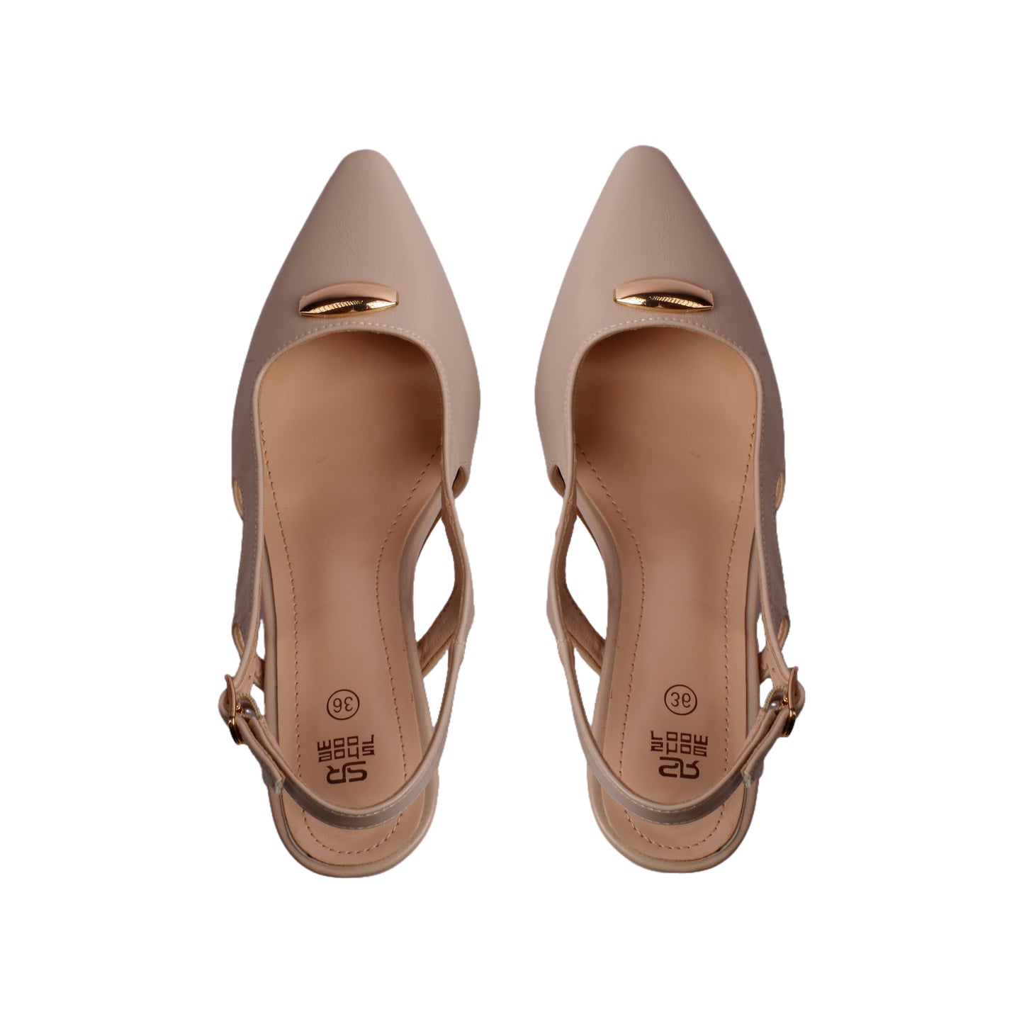 Sligback High Heels with Golden Detail