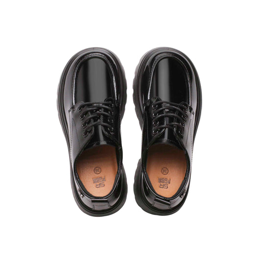Patent Leather Loafer with Lace-up