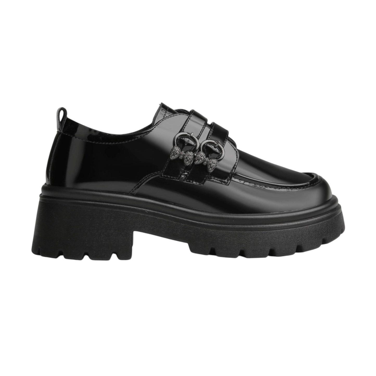 Front Buckle Patent Leather Loafer