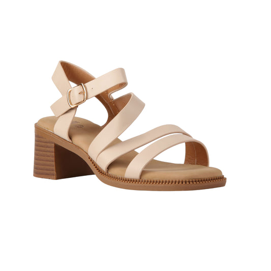 Side Buckle Block Heel Sandal