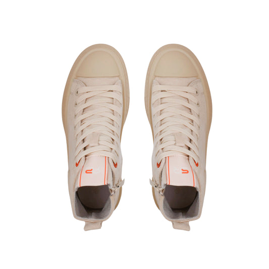 Beige Casual High-Top Sneakers