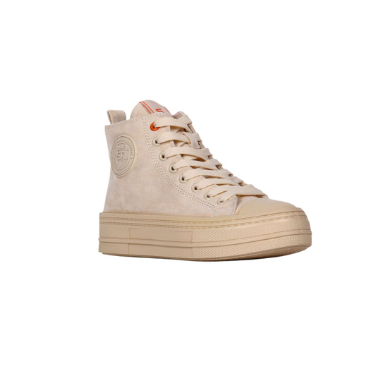 Beige Casual High-Top Sneakers