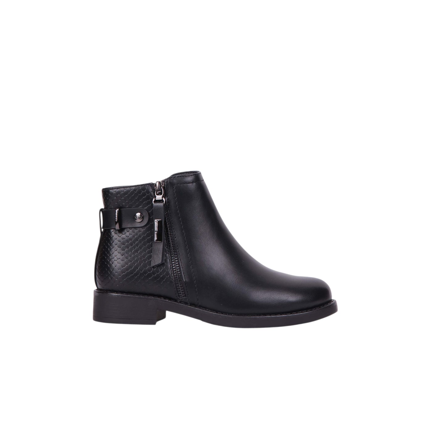 Side Zipper Ankle Boots - 3 CM