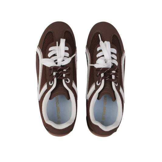 Trendy Suede Leather Flat Sneakers