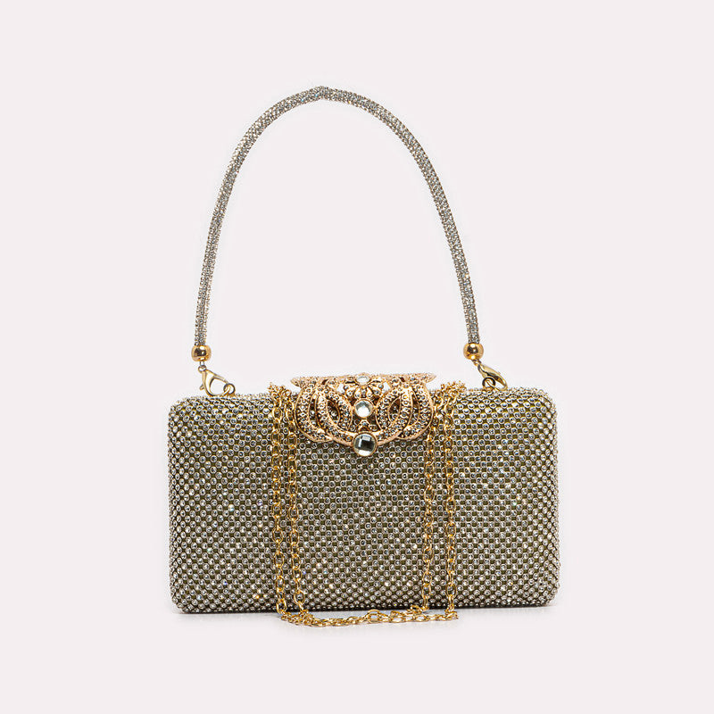 Soiree Clutch with Strass Handle & Chain