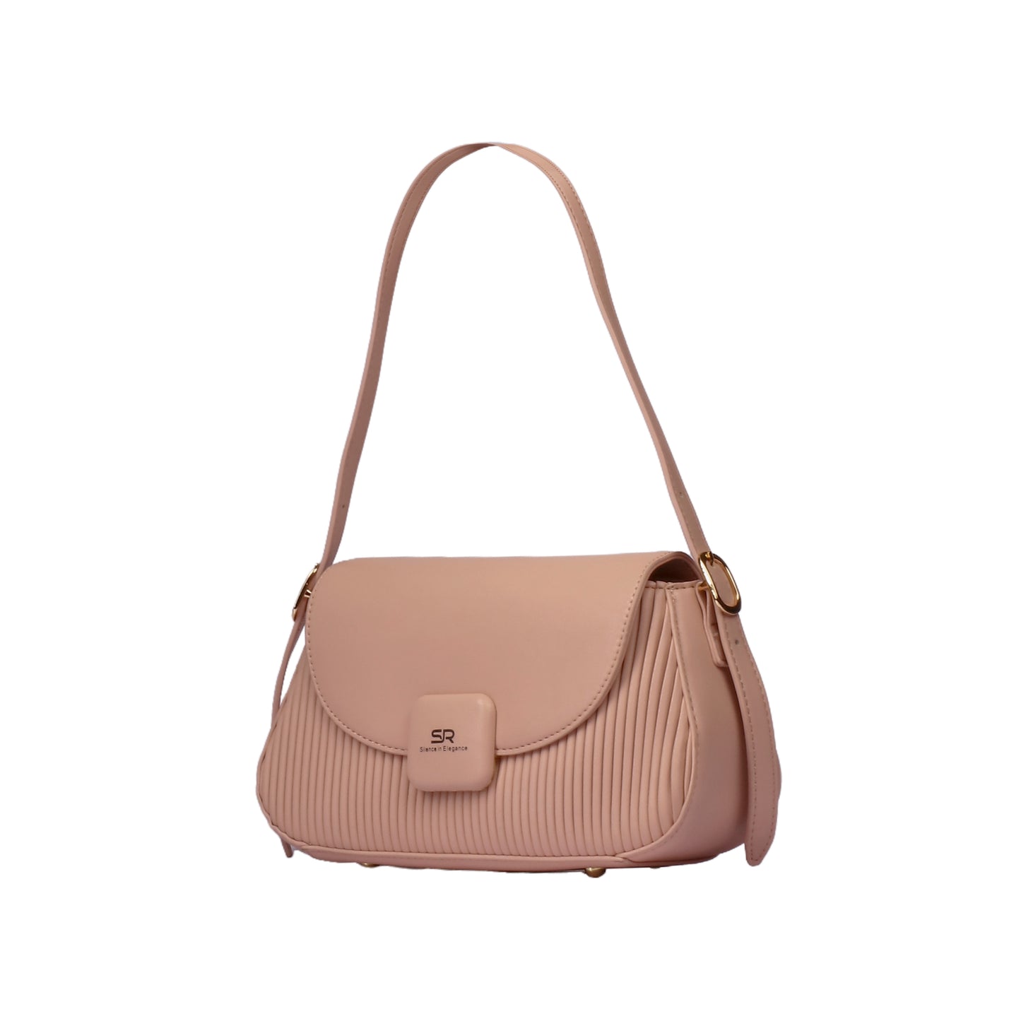 Flap Ribbed Shoulder Bag