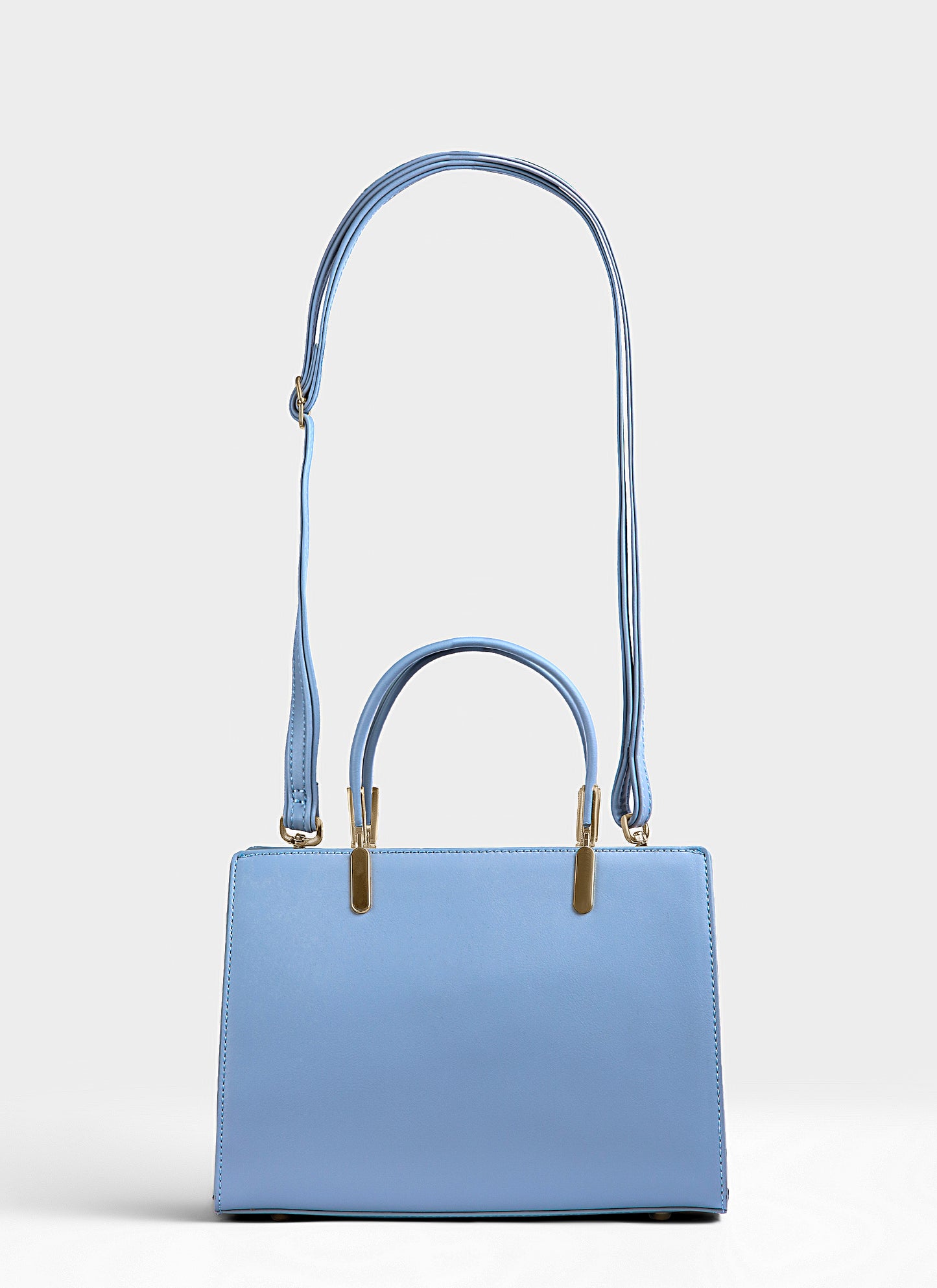 Embroidered Leather Handbag with Handle