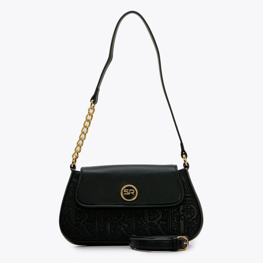 حقيبة كتف مطرزة مع مقبض