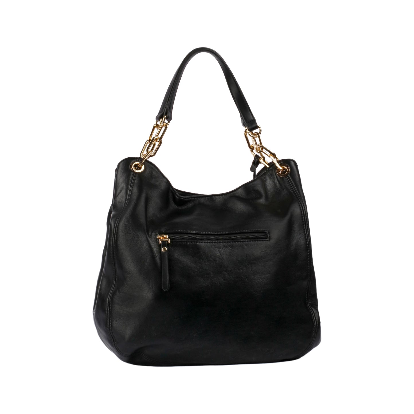 Elegant Handbag with Metal Pendant