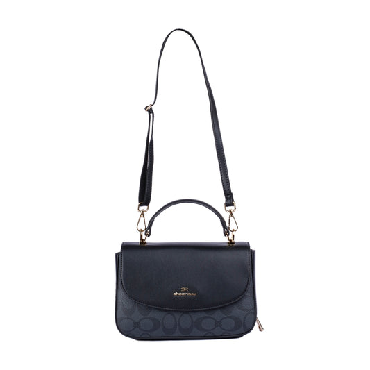 حقيبة كروس بودي مطبوعة مع جيب خلفي بسحاب