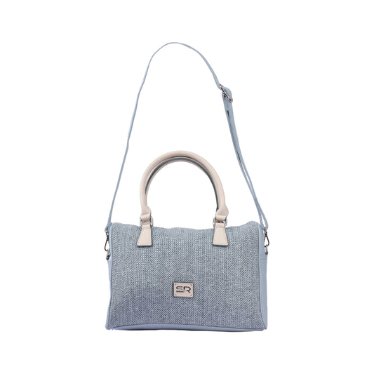 Textured Leather Handbag with Long Strap