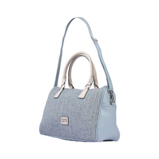 Textured Leather Handbag with Long Strap