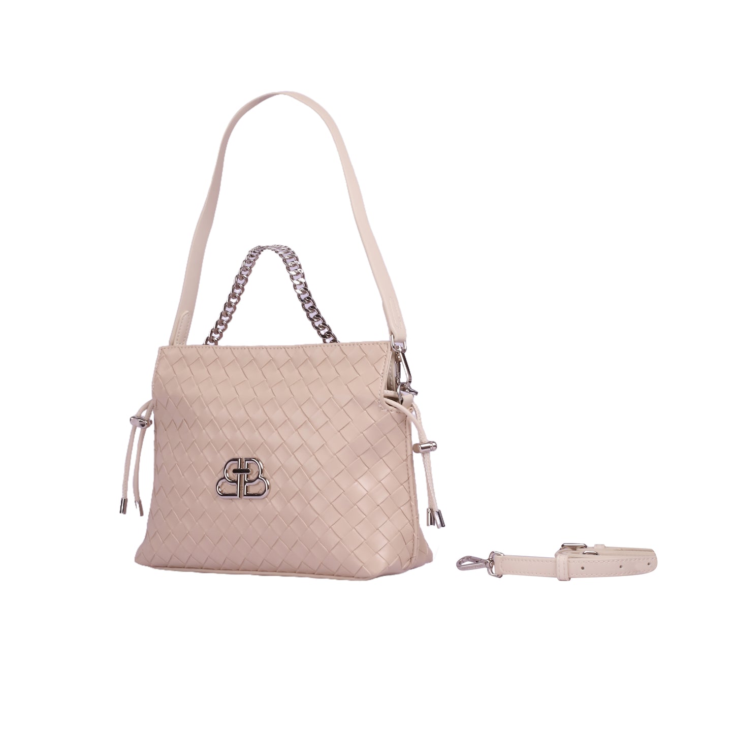 Chic Shoulder Bag with Extra Strap & Chain