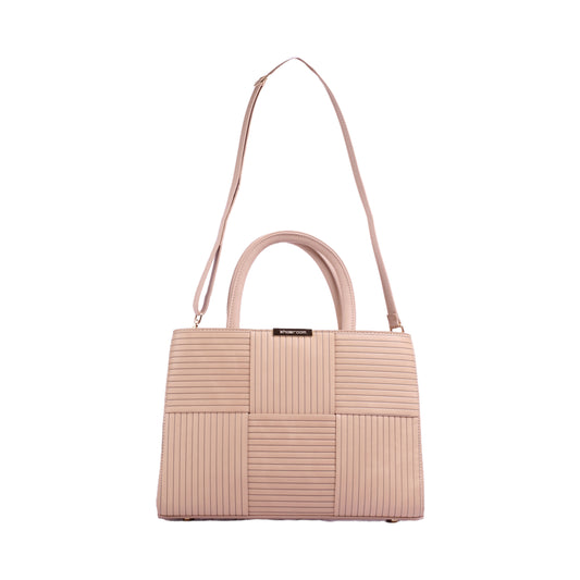 Structured Leather Handbag with Strap