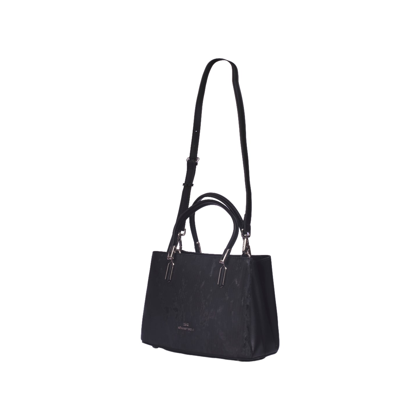 Shiny Leather Handbag with Strap