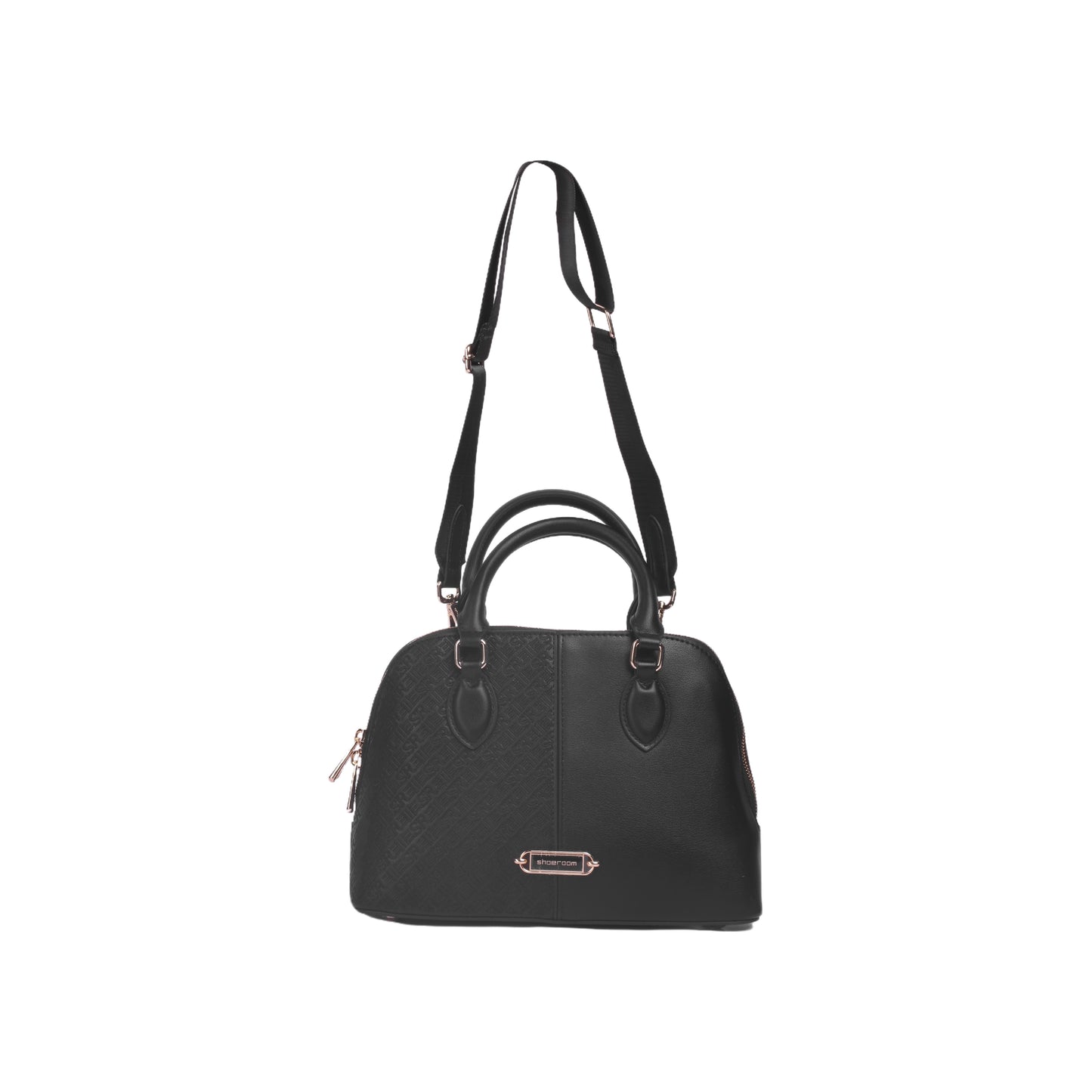 Half Embossed Leather Handbag